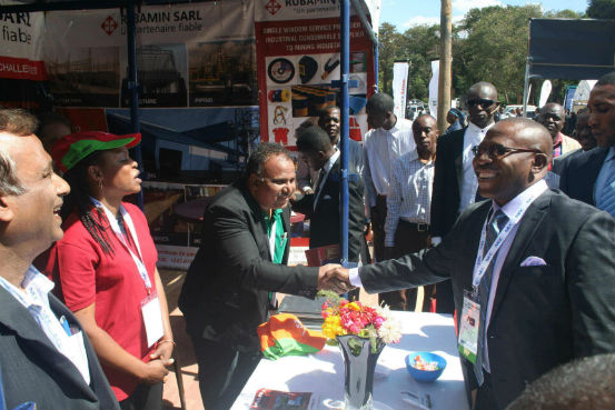 Governor of Haut-Katanga Province during the visit to Our Booth